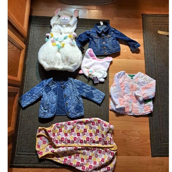 4 sweet jackets for kids appx 18 Mo-2T plus cap & mittens-some new with tags - Picture 1 of 9